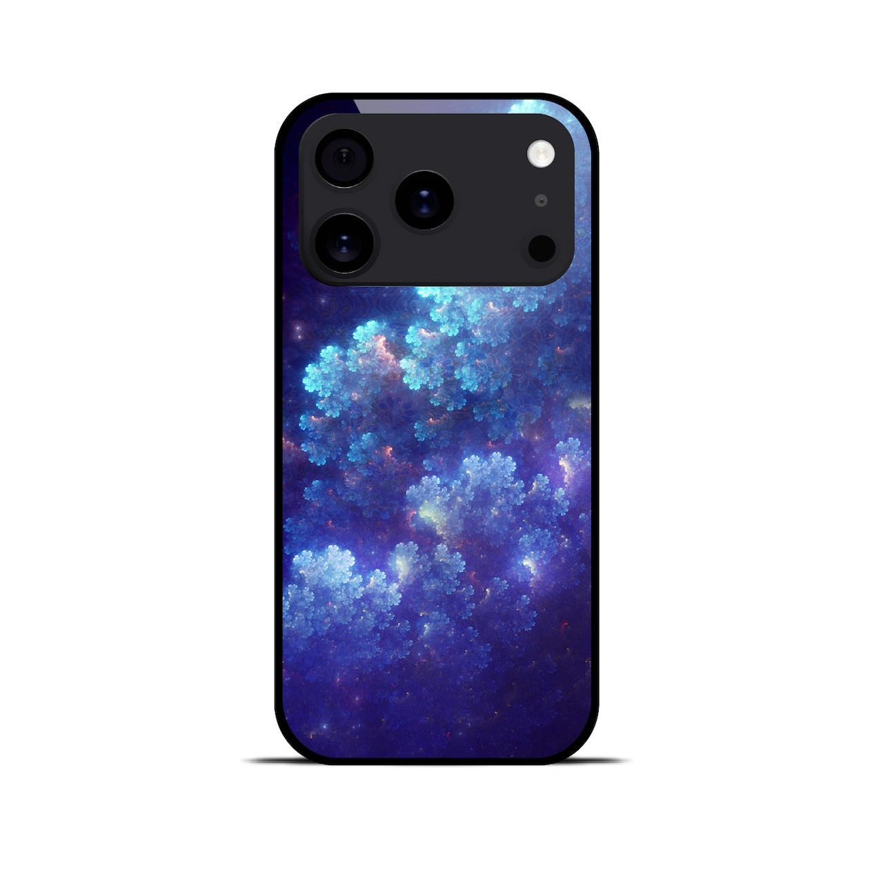 青藍 - 和風 角丸型 強化ガラスiPhoneケース