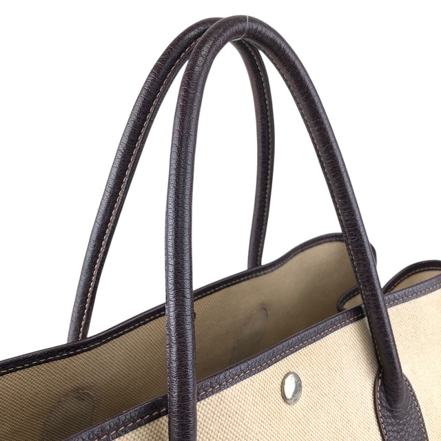 HERMES エルメス ガーデンパーティPM トートバッグ ベージュ コーティングキャンバス トワルアッシュ vintage ヴィンテージ オールド ixgnpz