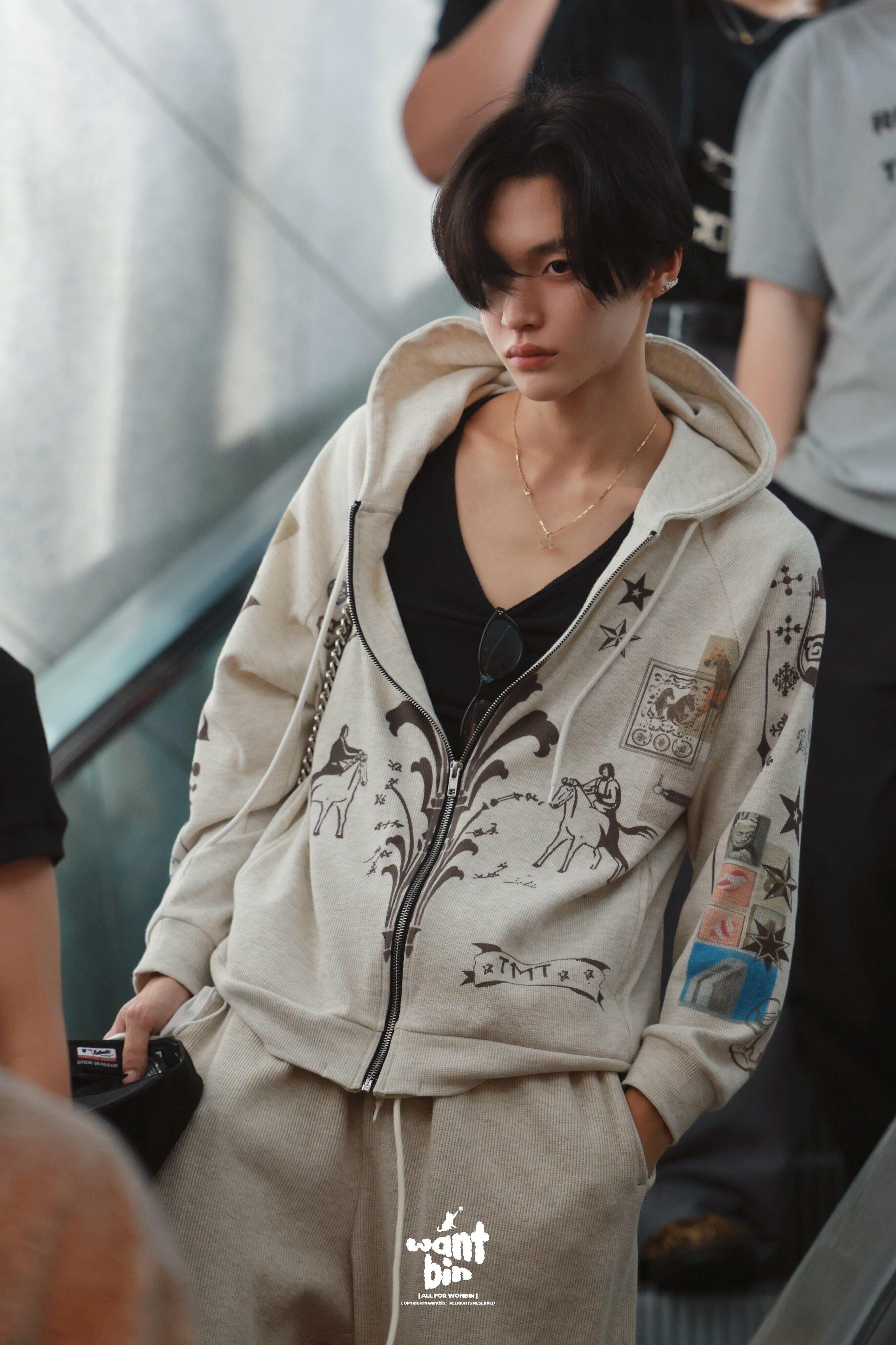 ☆RIIZE ウォンビン 着用！！【toomuchtax】PRINTED WAFFLE ZIP-UP