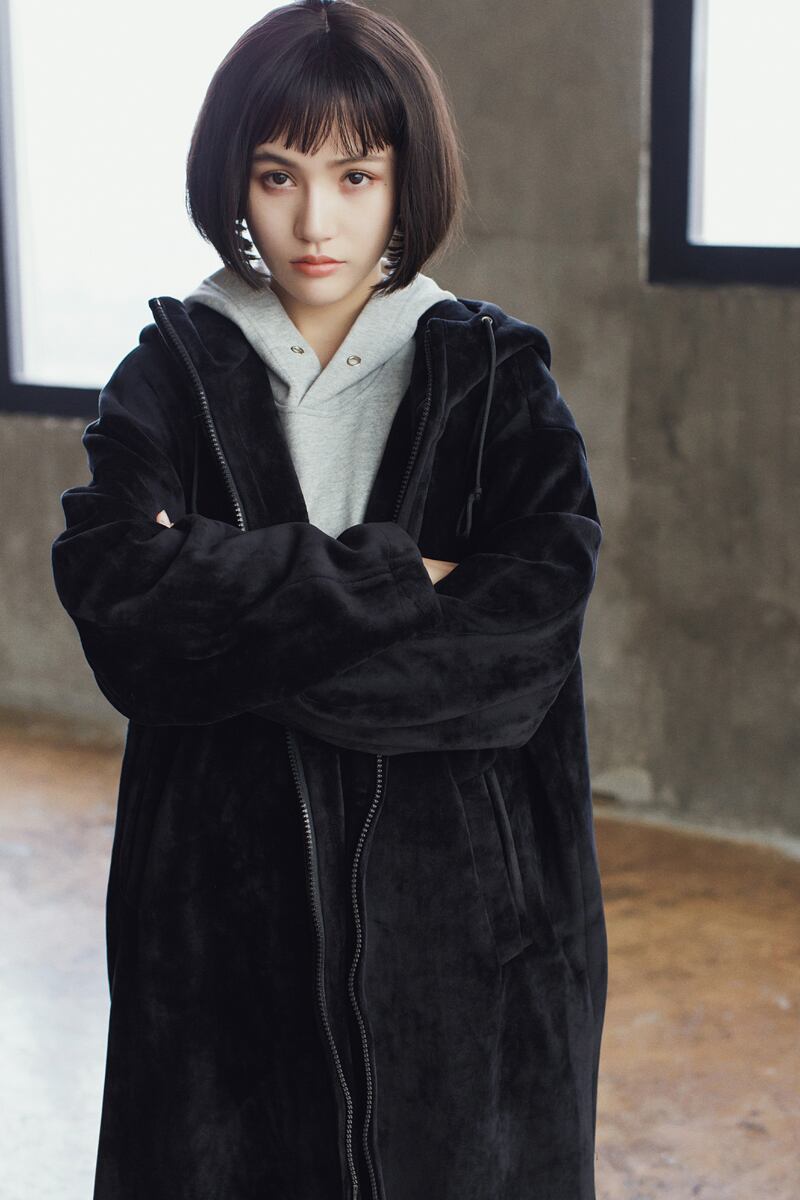 秋 冬 レディース アウター ウインドブレーカー ロングコート ブラック