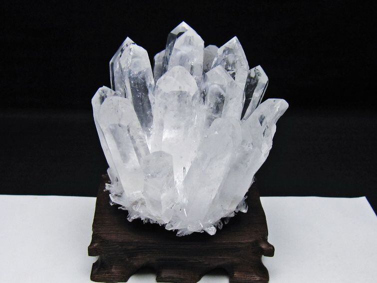 水晶 クラスター 水晶 原石 台座付属 一点物 182-8590 | 天然石