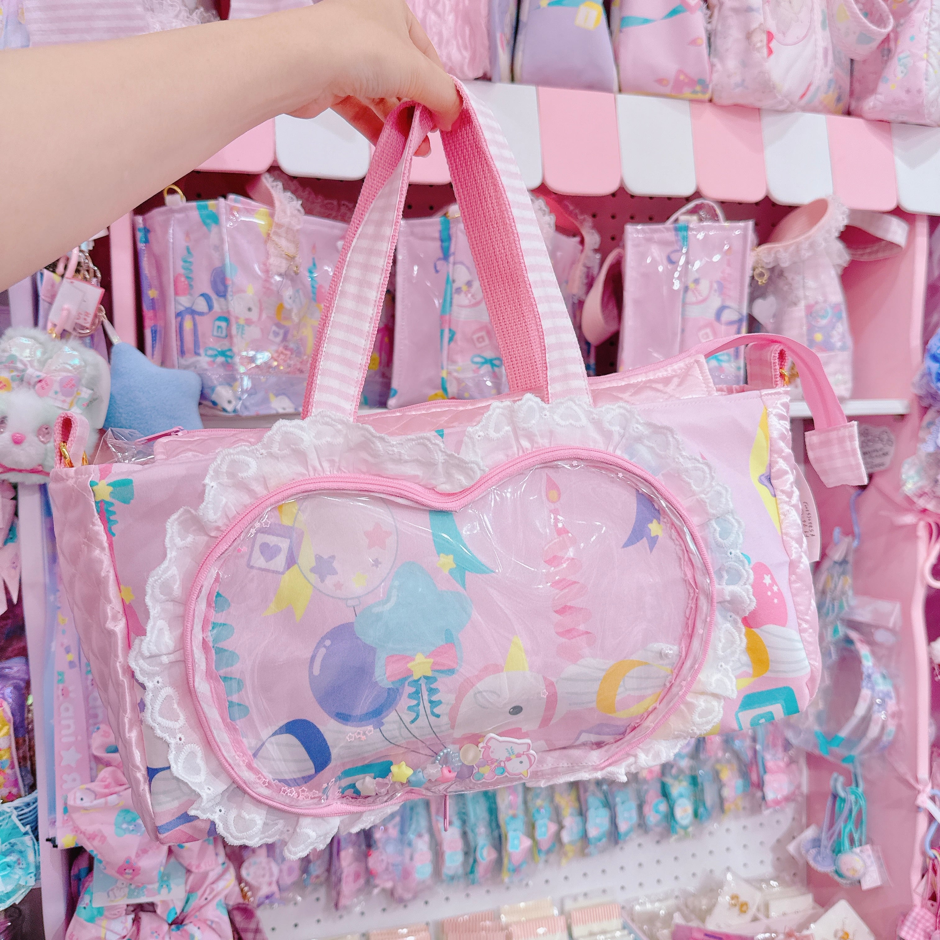 【F1】76-2ハートポケット2wayトートバッグ（ショルダーひも別売）