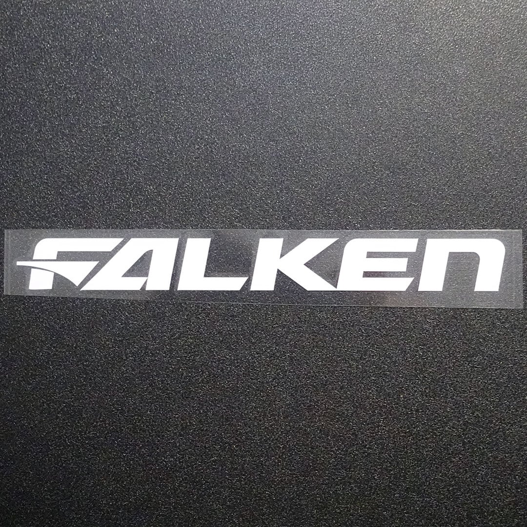 FALKEN ファルケン カッティングステッカー ホワイト 1枚 縦21mm×横