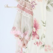 社交ダンス 衣装 スタンダード ドレス ワンピース レッスンウェア パーティドレス Dance Fashion Pier アイボリー ホワイト系 ピンク系 グリーン系 花柄 レース ワンピースドレス 花柄ワンピース レース付き フリル袖 長袖 袖フリル フェミニン ガーリー アイボリー系 ロング丈 体型カバー ドレスワンピース ポリエステル 生地 軽やか きれいめ 大人可愛い 上品 ダンス衣装 フラワーデザイン プリントレース 競技用 お出かけ フォーマル Lサイズ