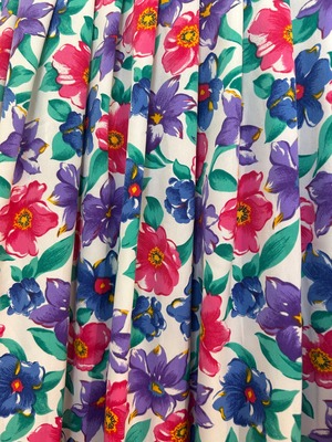 80’s made in U.S.A. flower print skirt