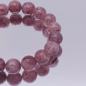 [女性の守り石]ストロベリークォーツブレスレット 11mm 手首16cm