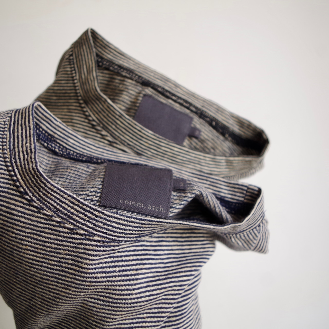 comm.arch. Cotton Hemp Pin Border L/S Tee