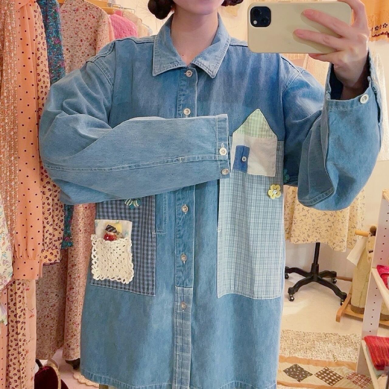 remake ✂︎ dwarf's room check pocket shirt