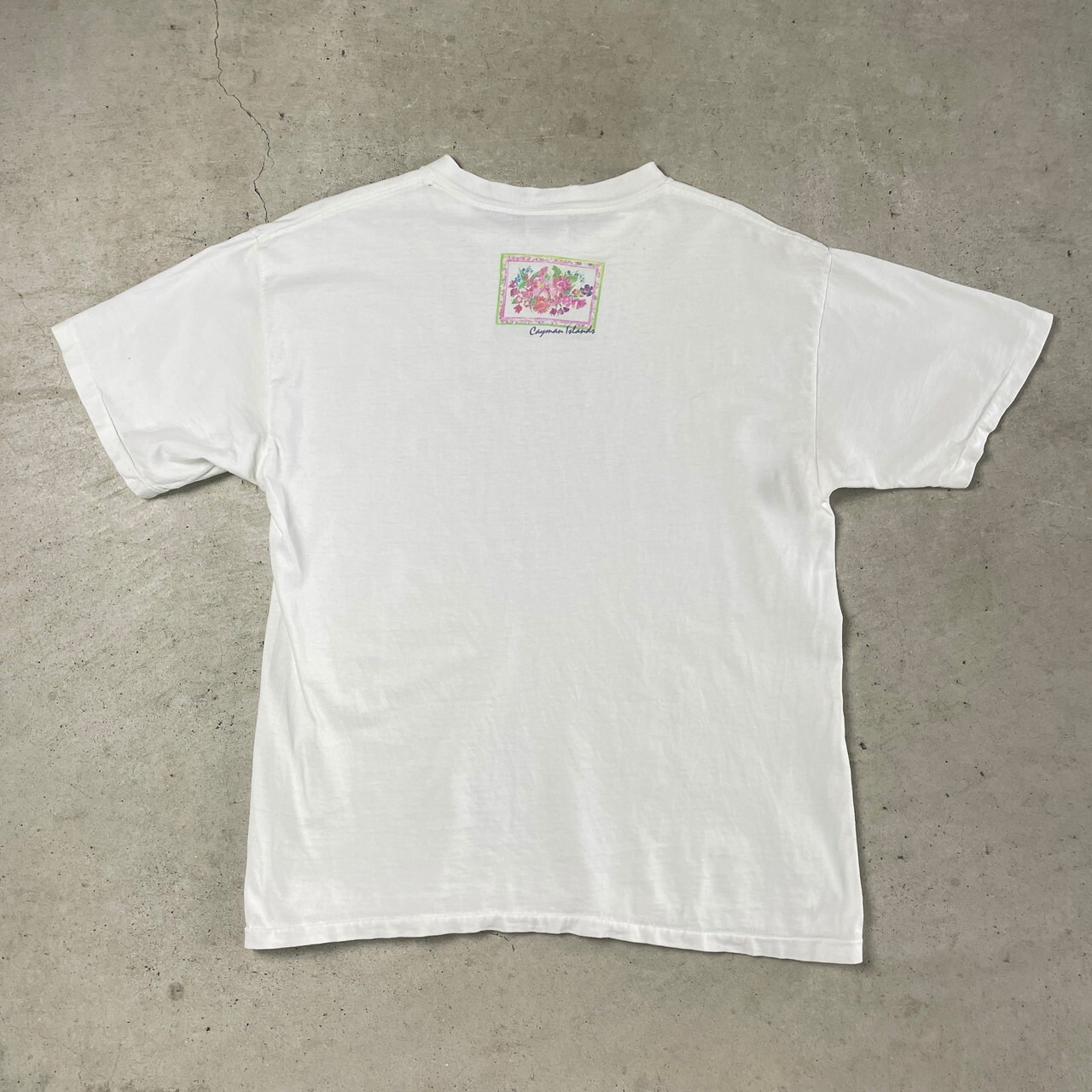 90年代 USA製 フラワー アート プリント Tシャツ メンズL 古着 90s 