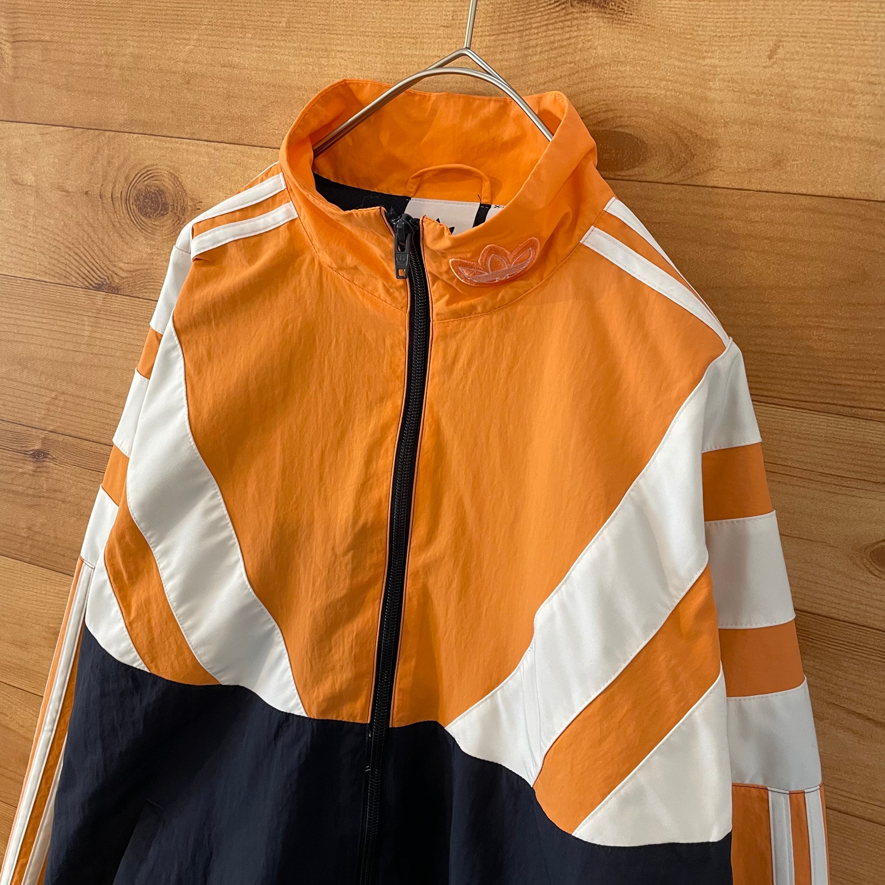 【入手困難】80's adidas アディダス ナイロンジャケット オレンジ M