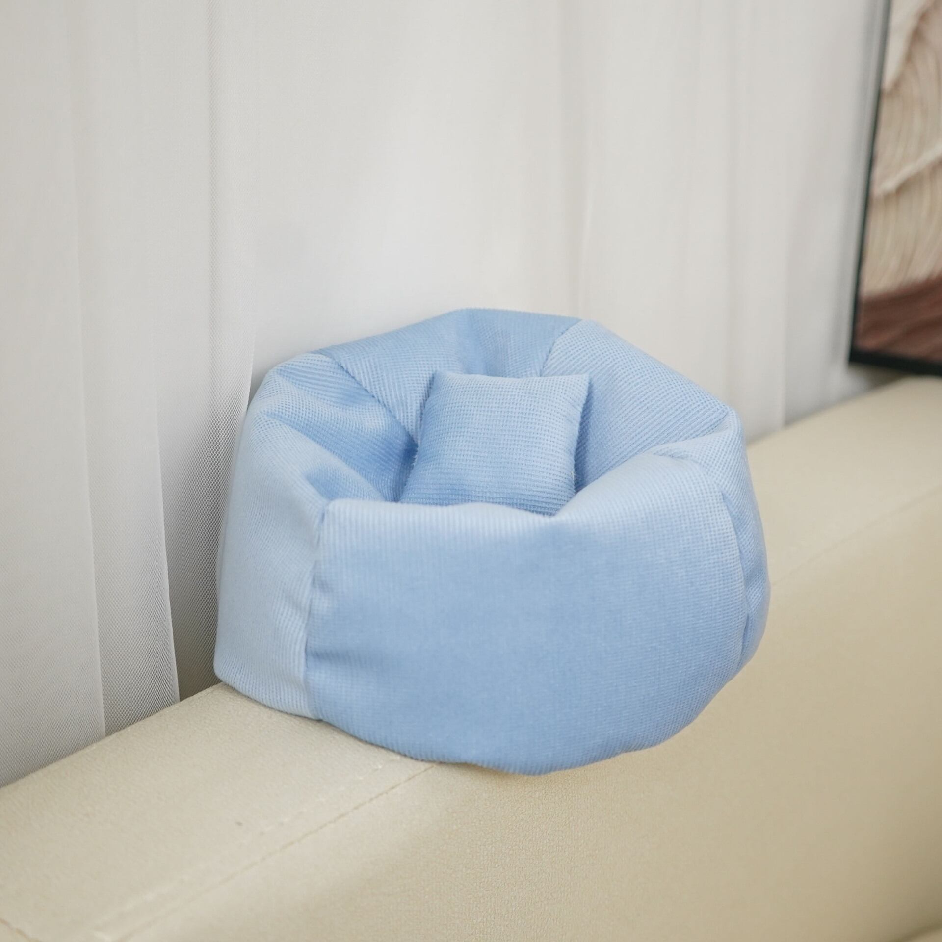 Labubu 2代座りポーズ専用 ミニソファベッド ぬいぐるみ用 クッション