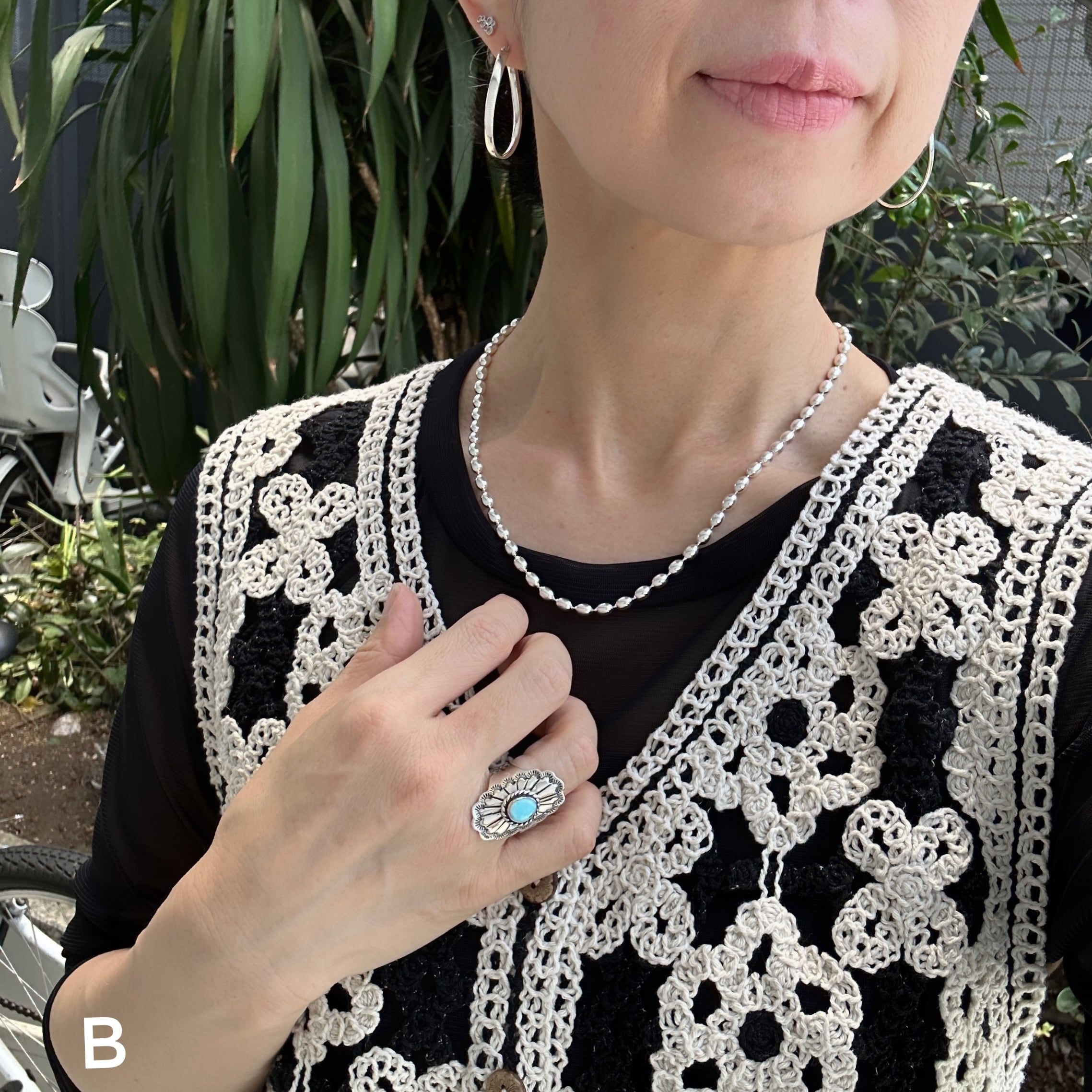Indian Jewelry】ゴールデンヒル ターコイズ フリーサイズ リング 指輪