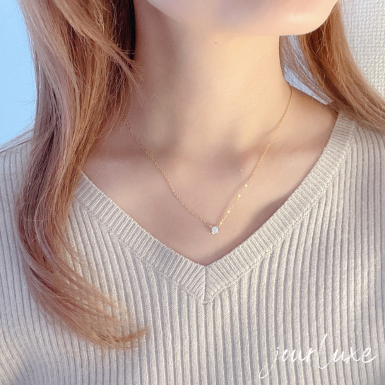 grain stone necklace #N1019