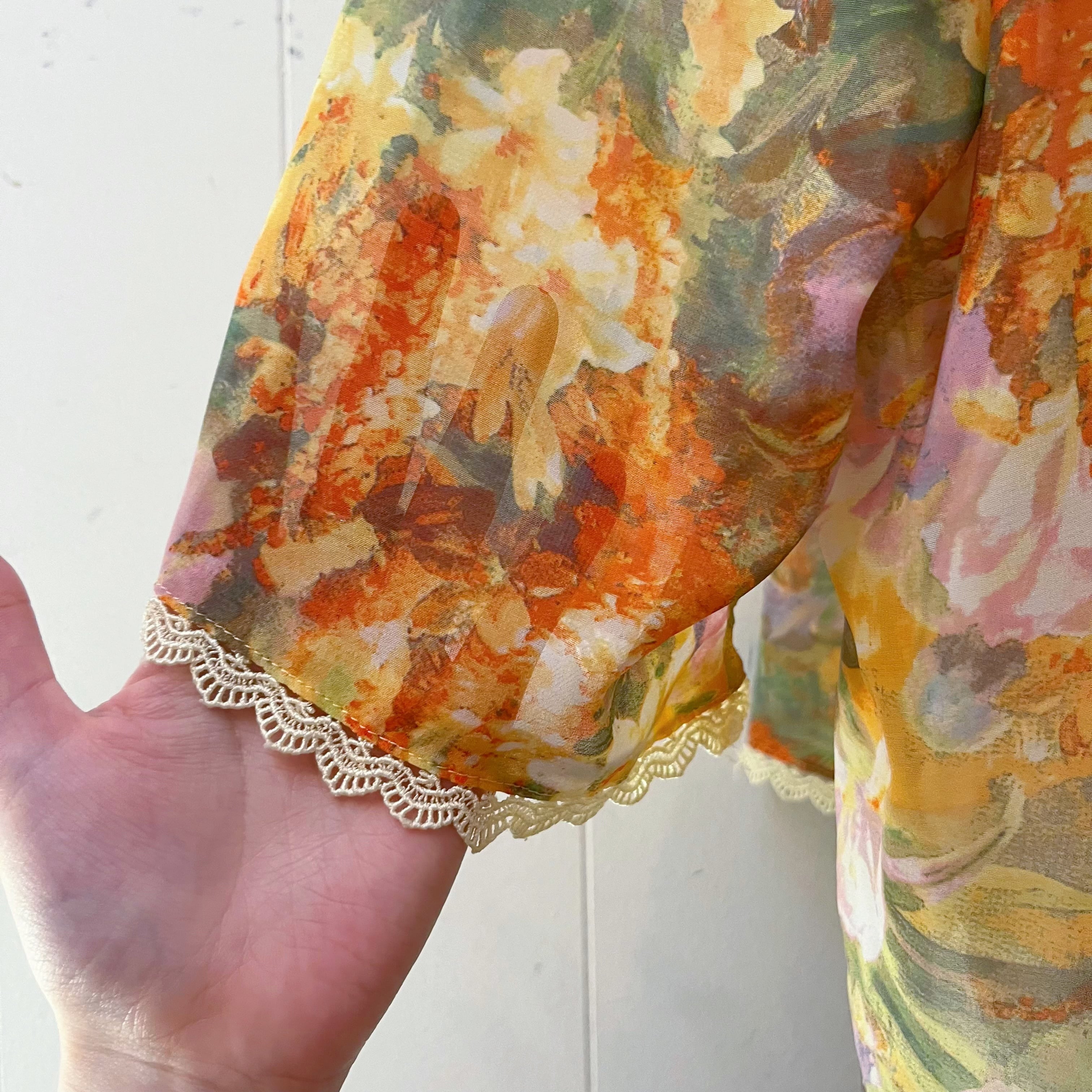 water flower lace blouse