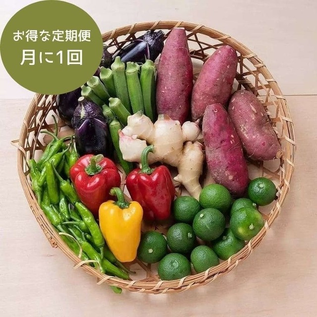 定期便1ヶ月に1回：旬のお野菜詰め合わせ(6〜7種類）