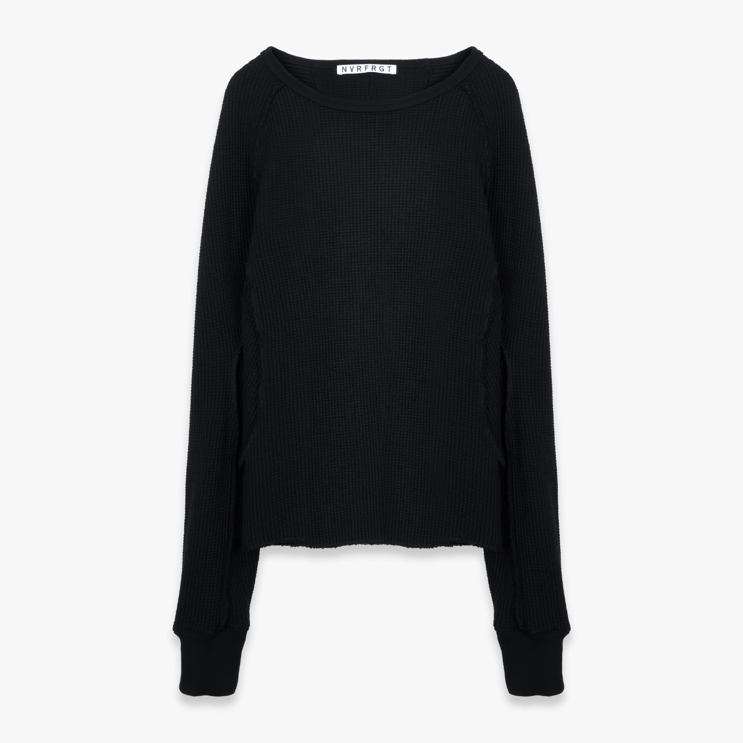 NVRFRGT 26SS WAFFLE THERMAL LONG SLEEVE T-SHIRT (BLACK)
