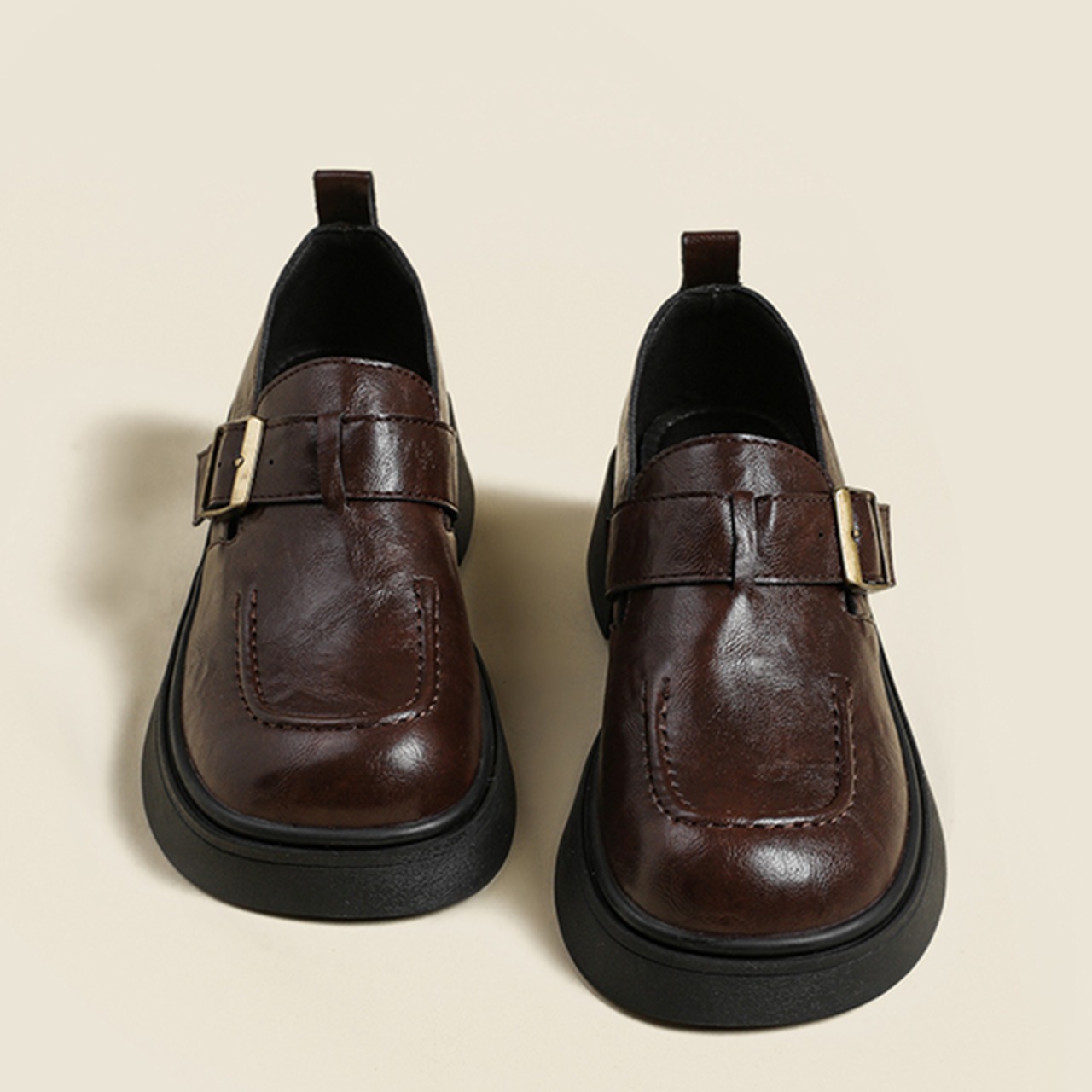 シングルモンクストラップローファー W10314