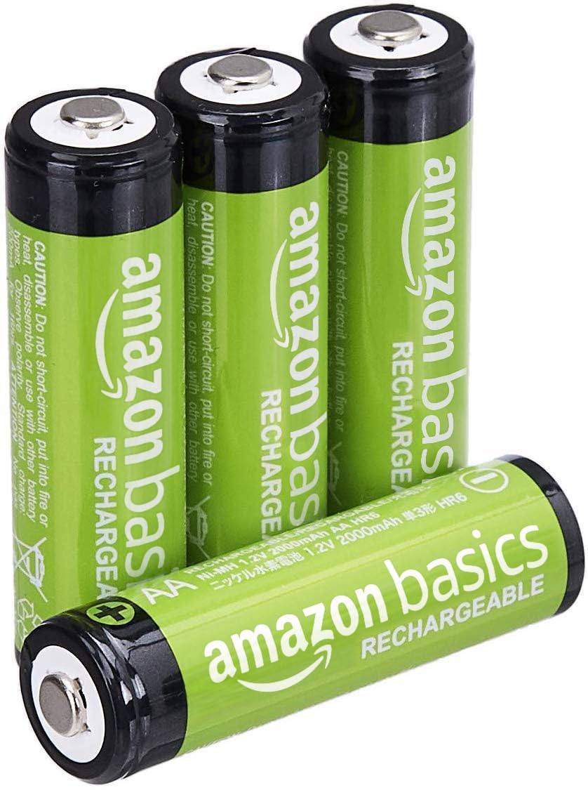 【特価処分】ベーシック 充電池 単3形 ニッケル水素電池 4本 大容量バッテリー 2000mAh 1.2V くり返し最大500回 充電済