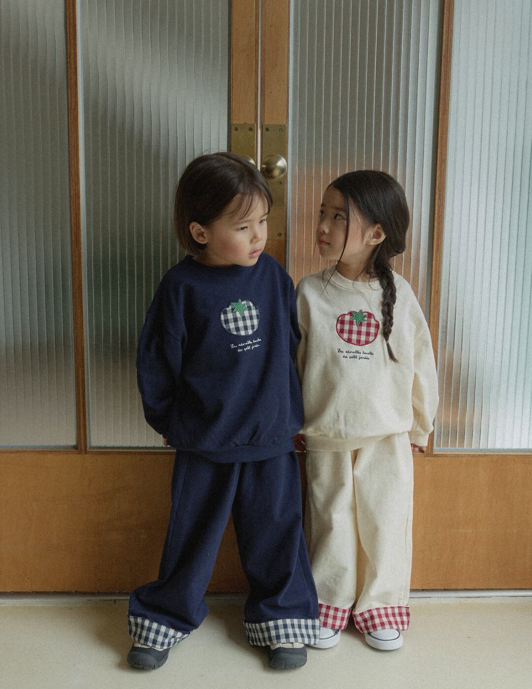 送料無料【予約】/ kidsチェック配色パンツ /lalaland