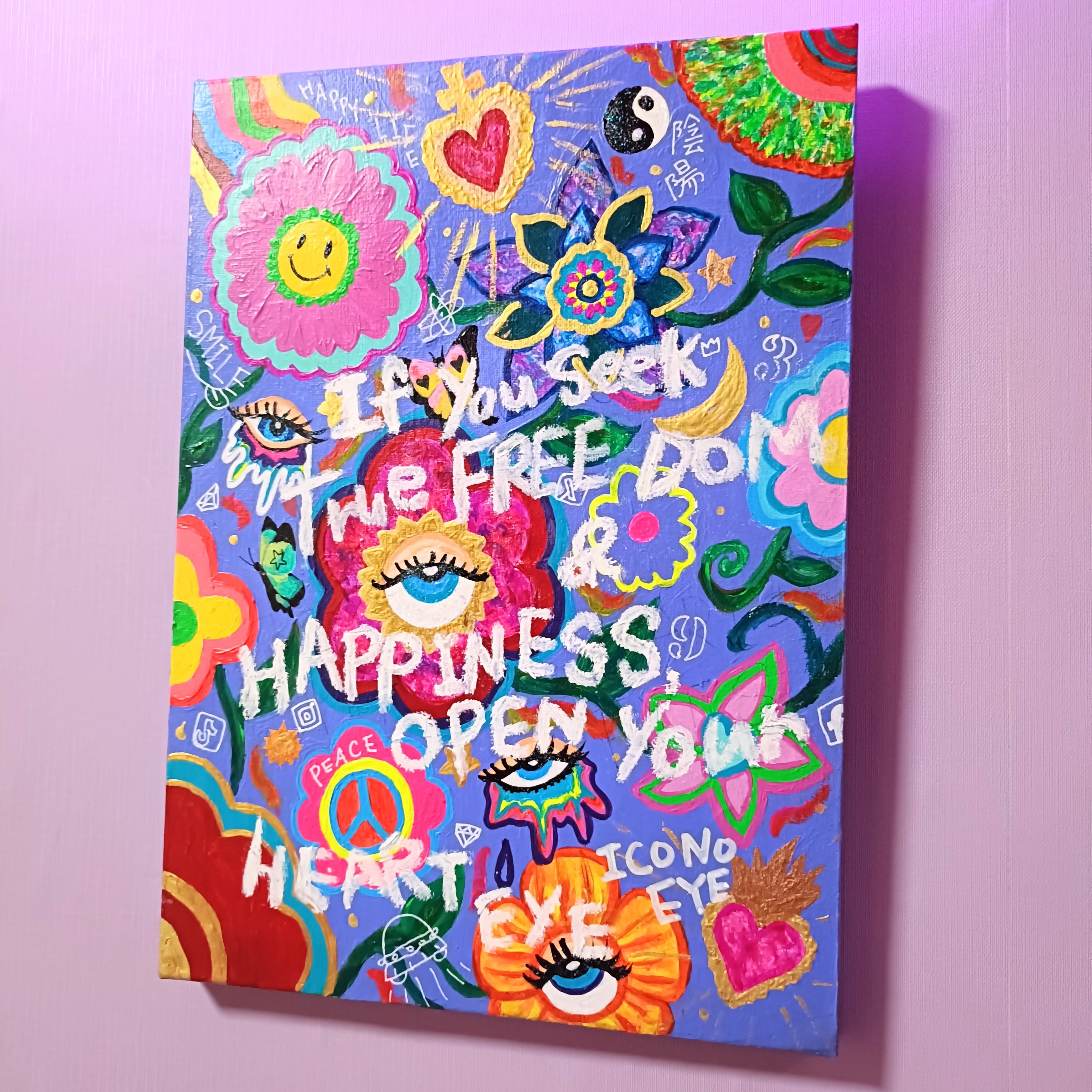 愛と狂気のマーケット出展作品】Icono-Eye-再生-Message Flowers（PU