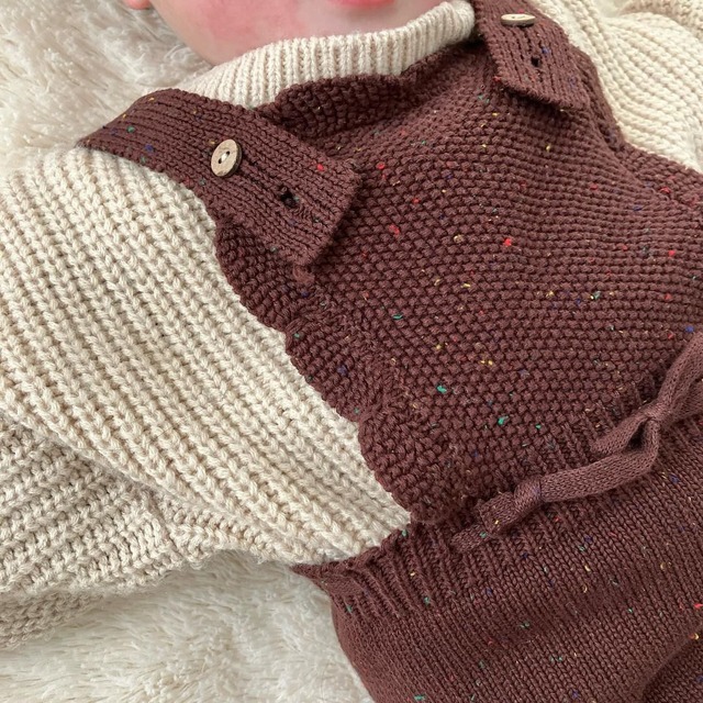 【取寄】おしゃれさん確定！着回し力も抜群なつぶつぶニットロンパース