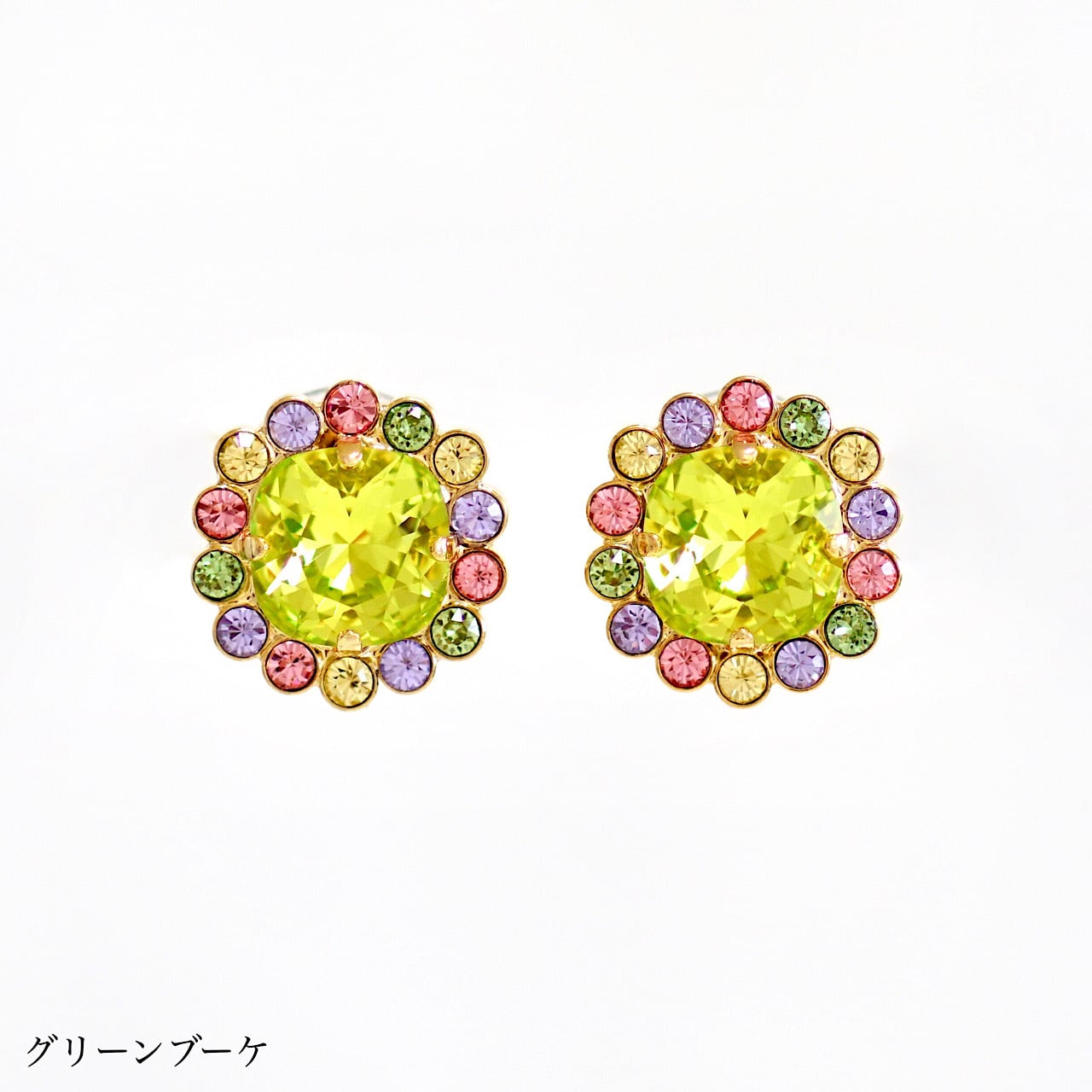 春のお花キャンディ スクエアピアス | MAKI NUMOTO (マキ ヌモト
