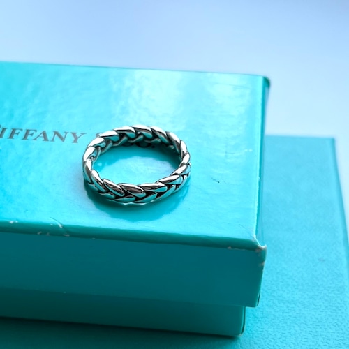 vintagetiffany ヴィンテージティファニーbraided pattern ring sterling silver size 9.5号シルバーリング
