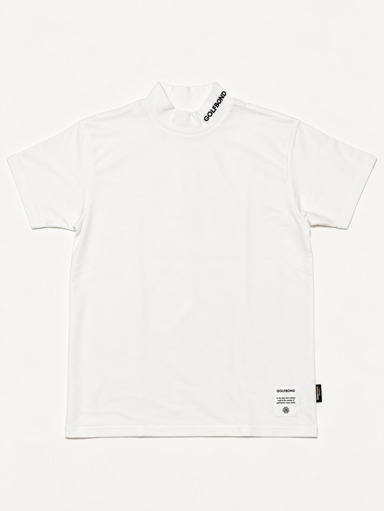 NECK NEEDLE S/S MOCK NECK WHITE