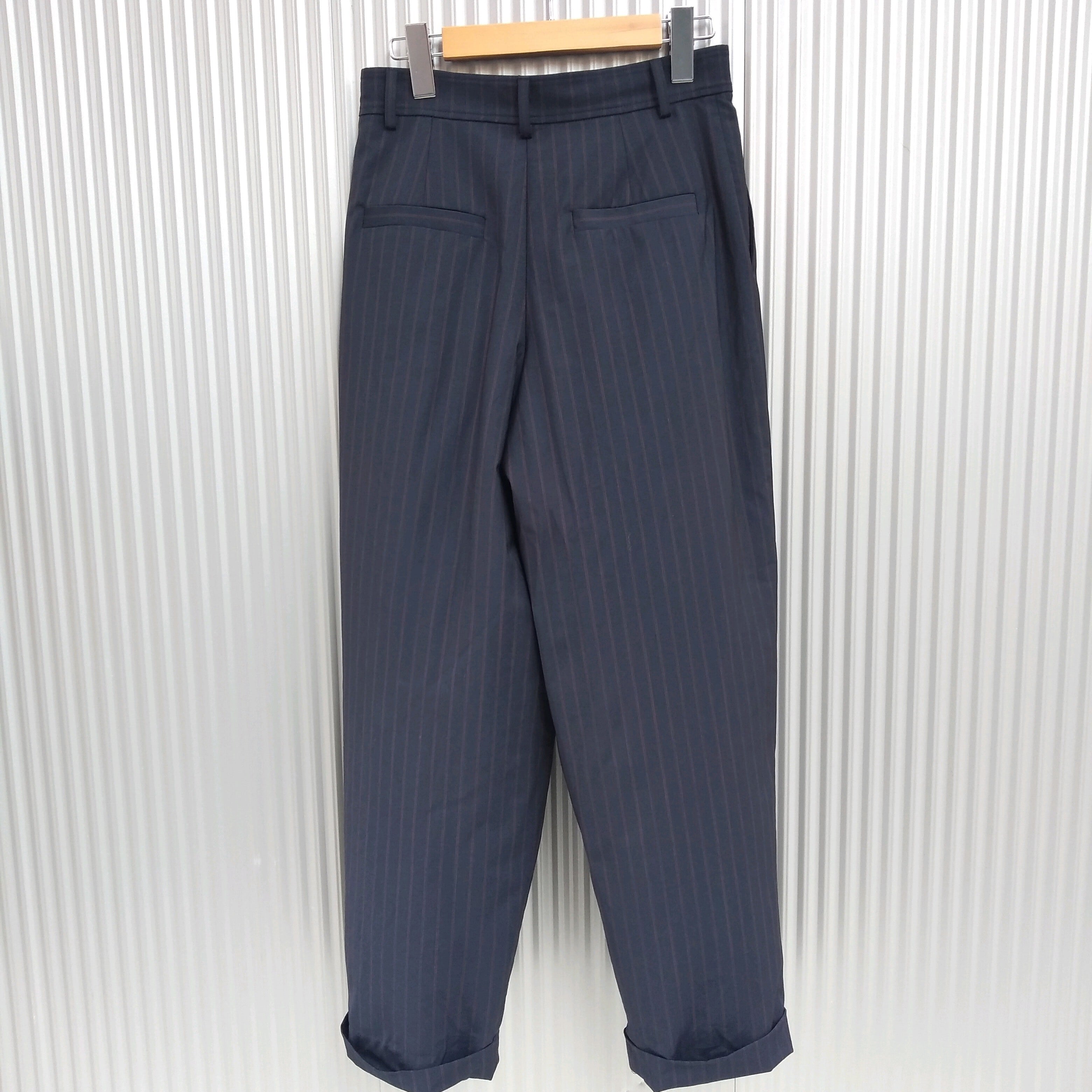 『ARMANI』/ アルマーニ グレー ストライプ パンツ Sサイズ 美品