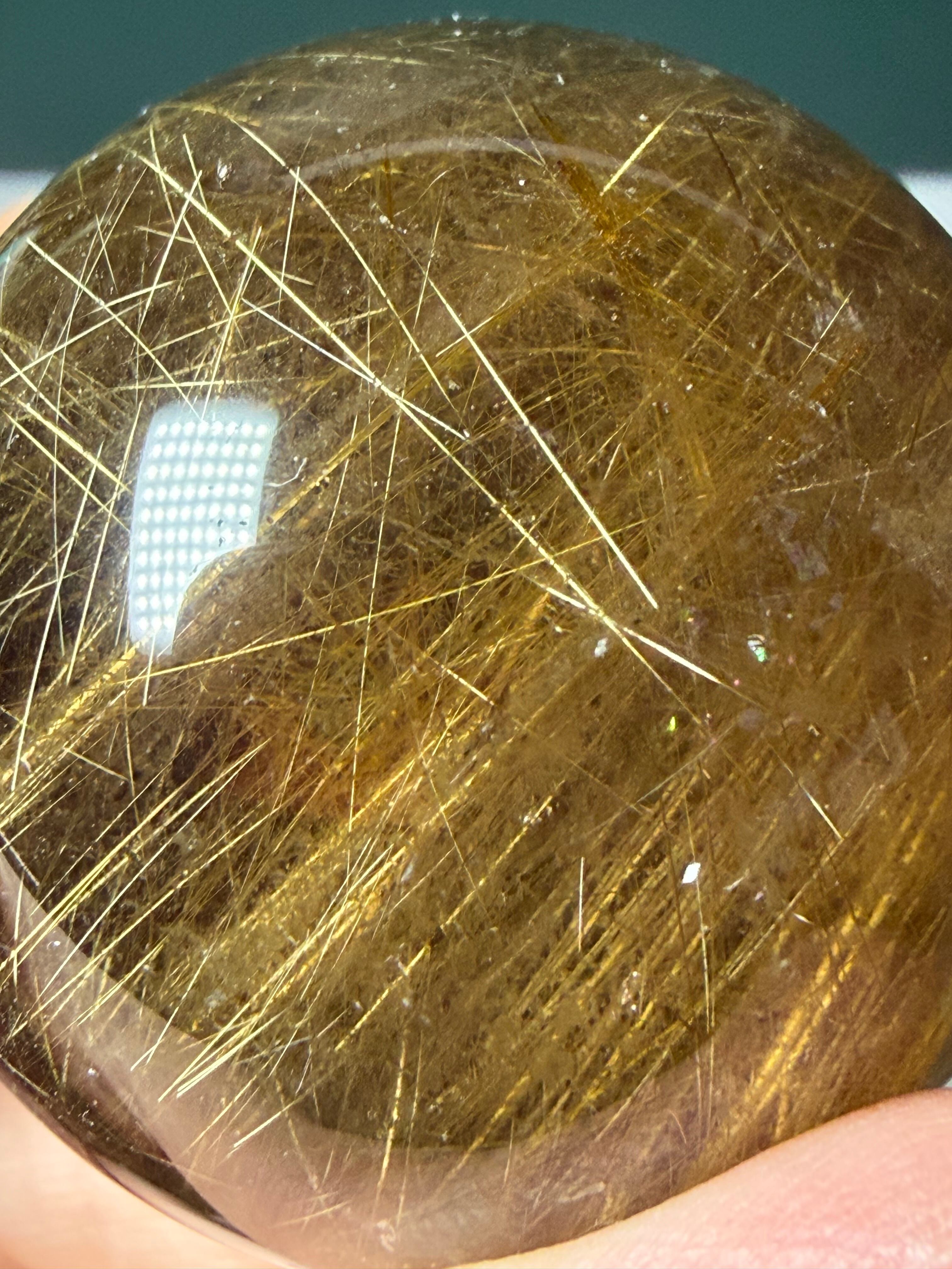 ゴールドルチルクォーツ 虹入り丸玉 約39.5mm | 天然石 Kanon stone