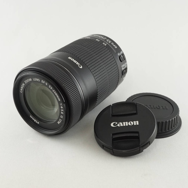 CANON EF-S 55-250mm F4-5.6 IS STM 交換レンズ USED美品 APS-C AF 
