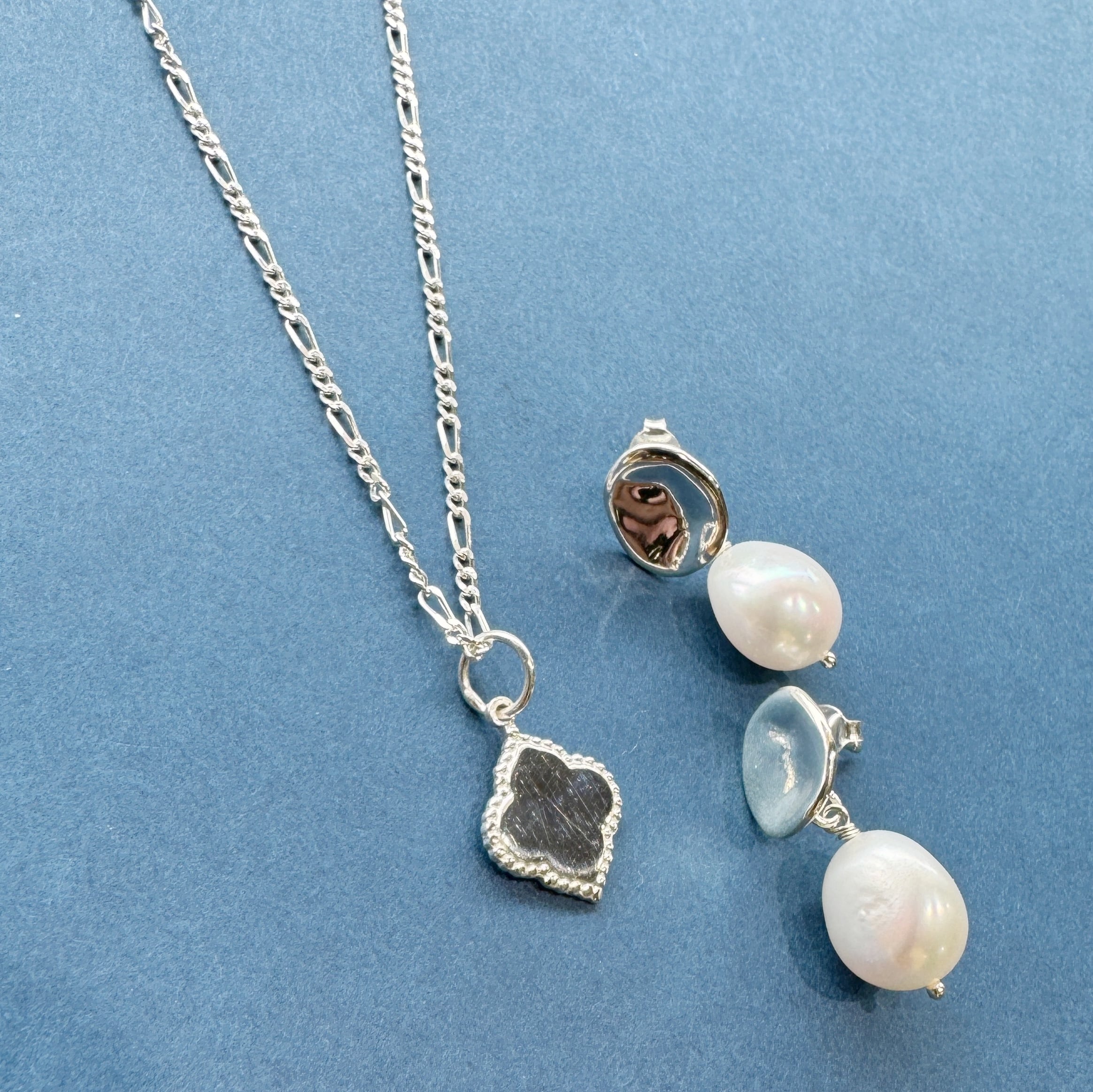 モロッカンタイル with フィガロチェーン ネックレス（ チェーン