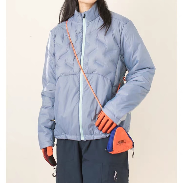 スタンドカラーウェーブキルト中綿ジャケット