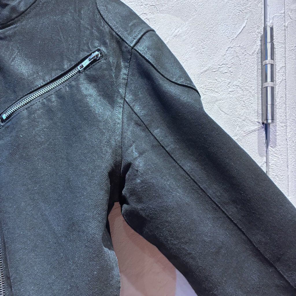 NO MASS PROD ノーマスプロッド CROPPED MOTO DENIM JACKET デニム