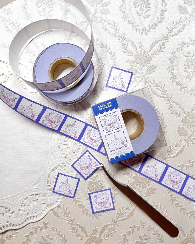 ラベラーシール　魔法使いくまちゃん