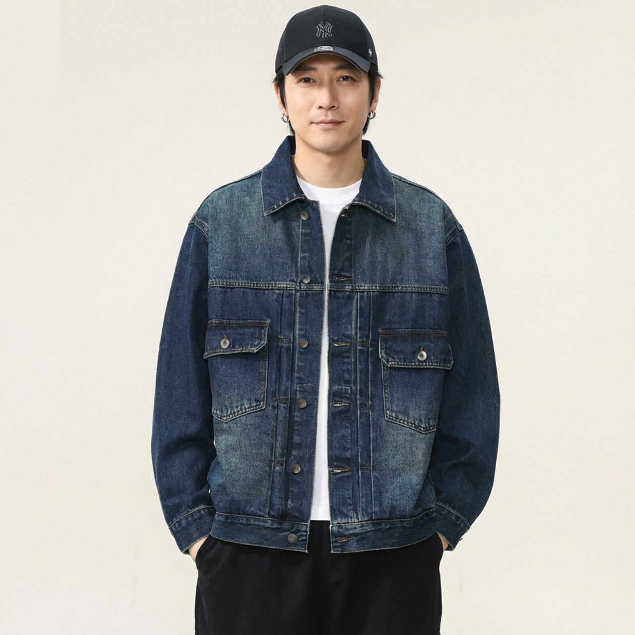ヴィンテージウォッシュデニムジャケット　TB1790・画像3