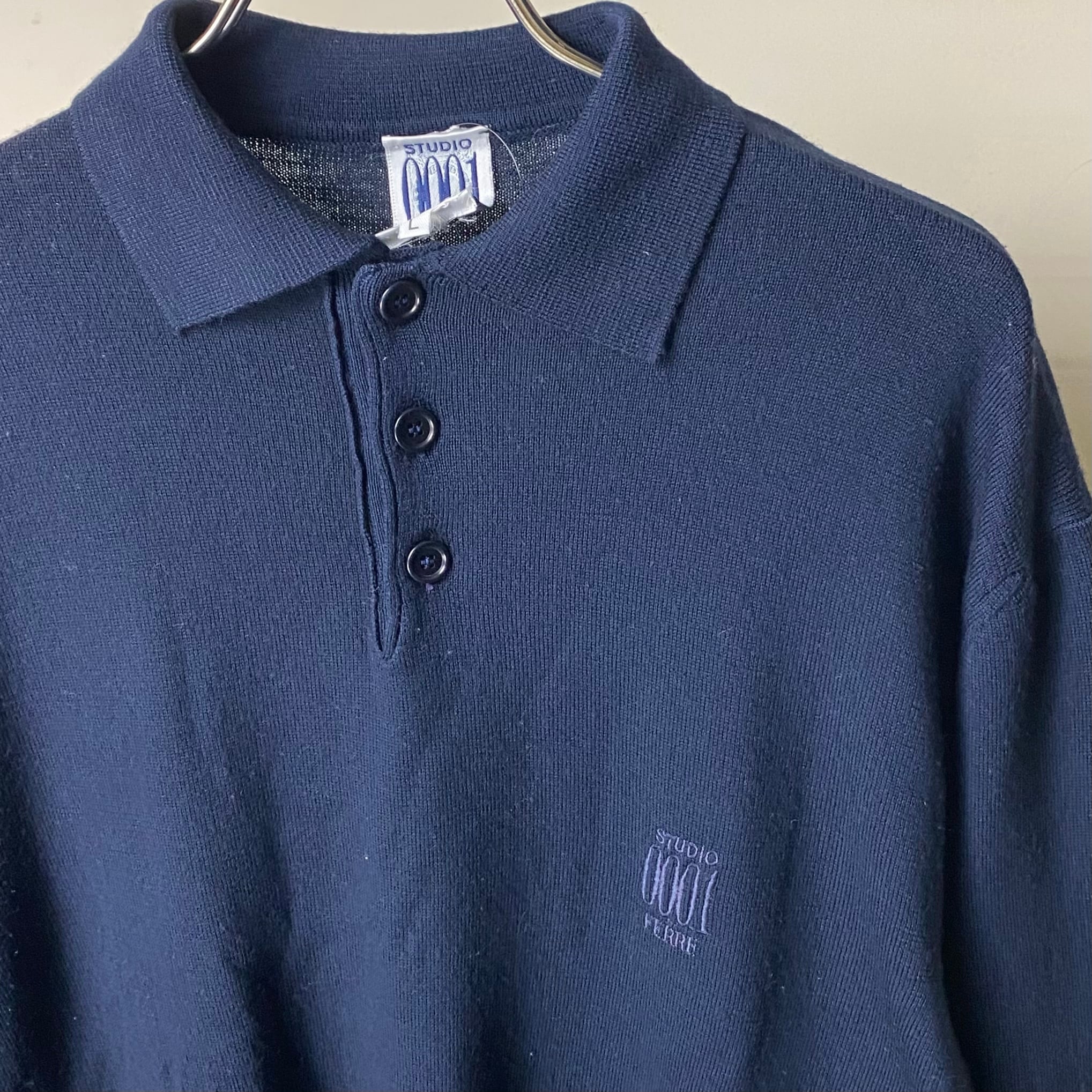 vintage GIANFRANCO FERRE knit pullover shirt | NOIR ONLINE