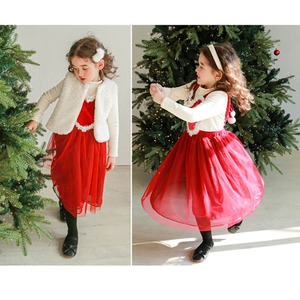 クリスマスハートデザインメッシュワンピース