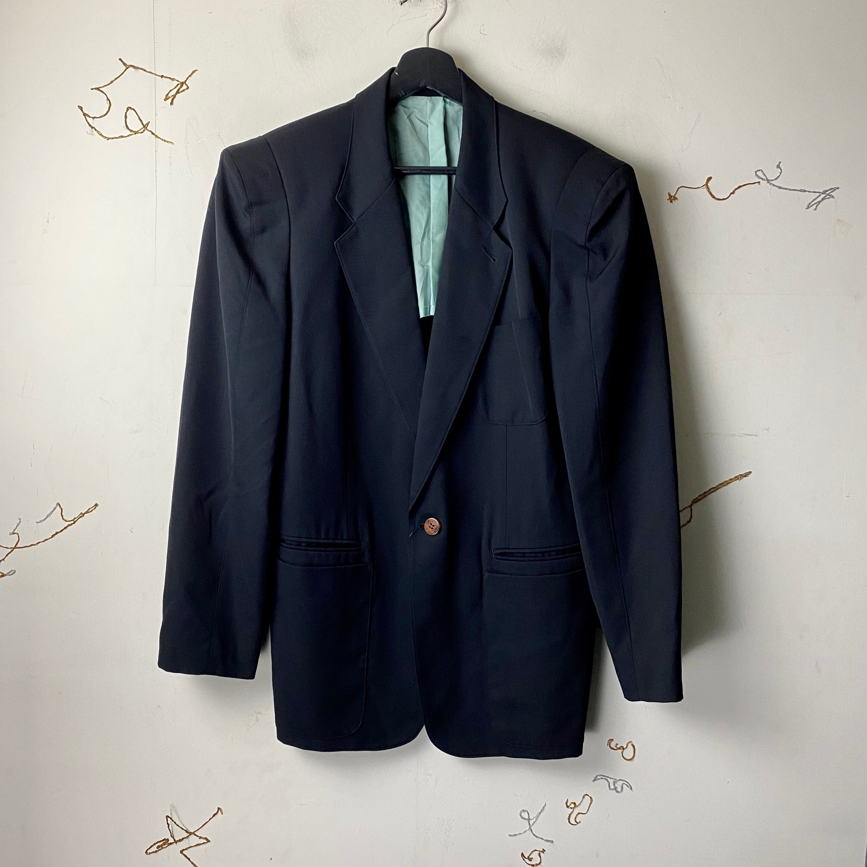 JEAN PAUL GAULTIER HOMME power shoulder tailored jacket | NOIR ONLINE