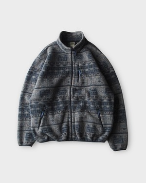 L.L.bean "総柄" fleece jacket