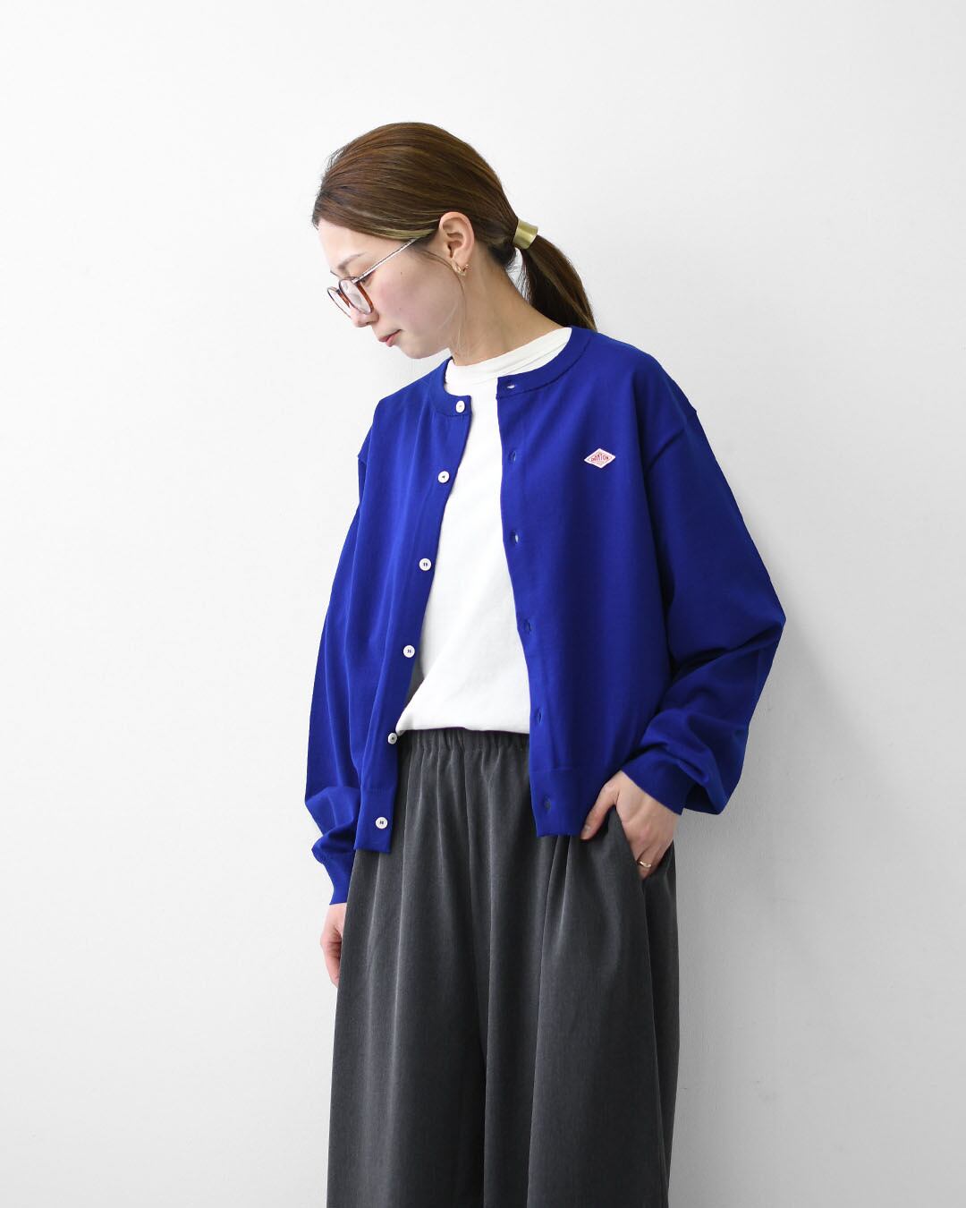 DANTON [ダントン] W Jersey Knit Crew Neck Cardigan [DT-D0137YSD