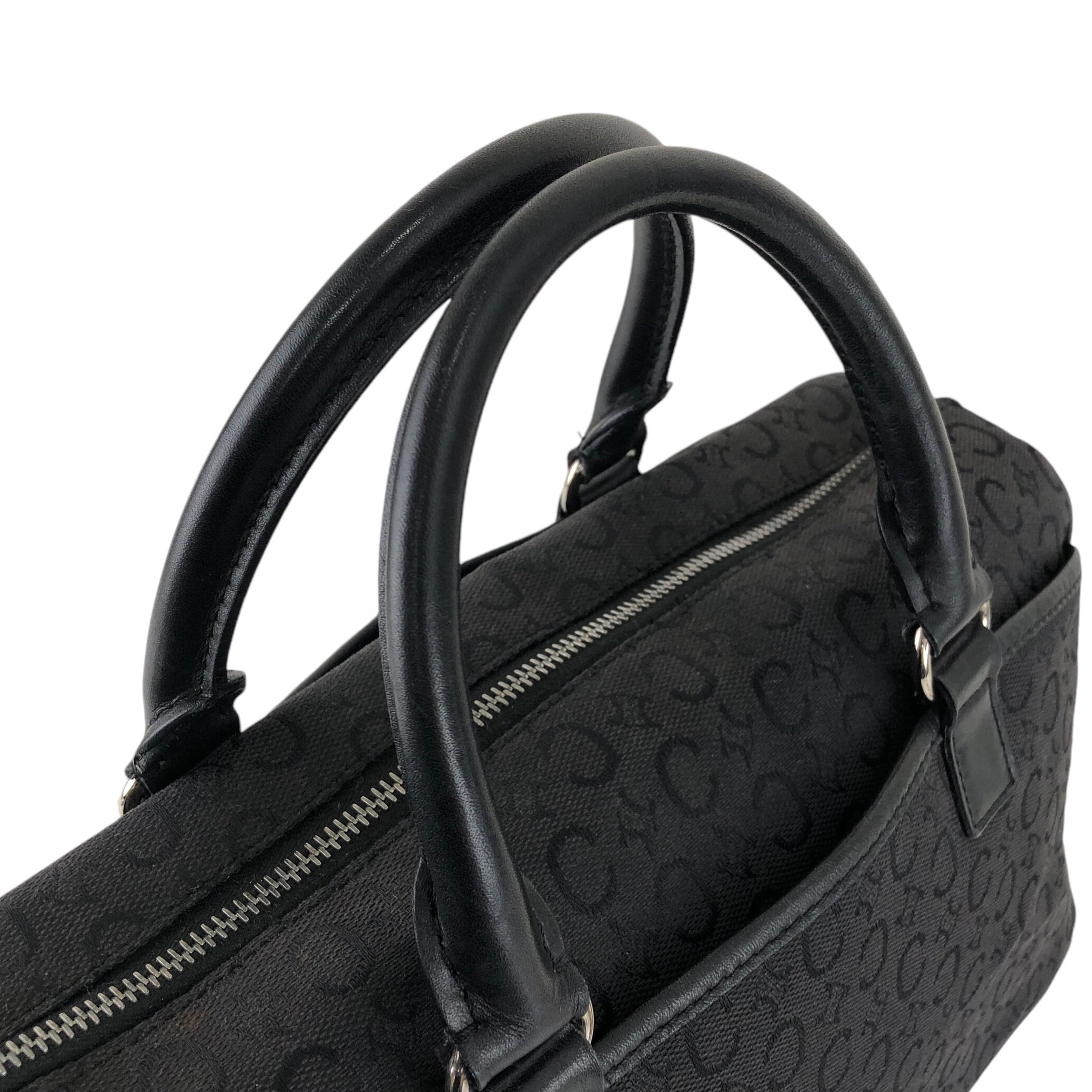 CELINE セリーヌ Cマカダム ハンドバッグ ブラック キャンバス ミニ