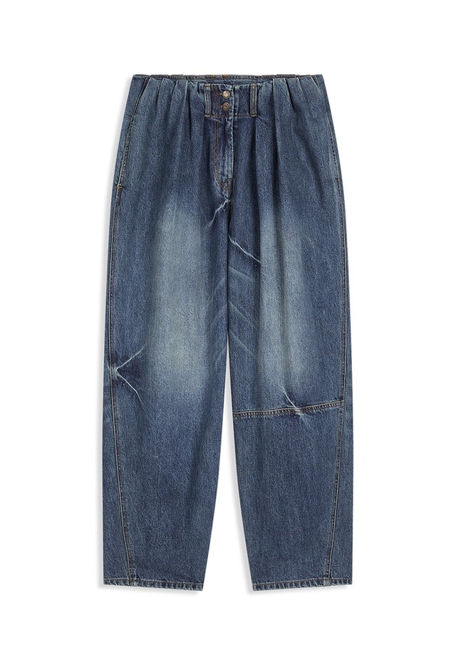 [OPEN YY] FULL GATHER JEANS, BLUE 正規品 韓国ブランド 韓国通販 韓国代行 韓国ファッション オープン ワイワイ 日本 店舗