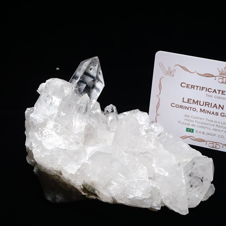 水晶 クラスター ブラジル ミナスジェライス州 コリント産 レムリアンシード 証明書付属 一点物 282-257