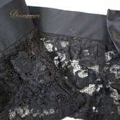 社交ダンス 衣装 ワンピース ドレス ブラック系 レイリーナ Leirena 花 花柄 レース スタンダード リボン 華やか 黒 紫 上品 かわいい 華やか ダンス衣装 イベント ステージ おしゃれ パーティー ダンスパーティー パープル系