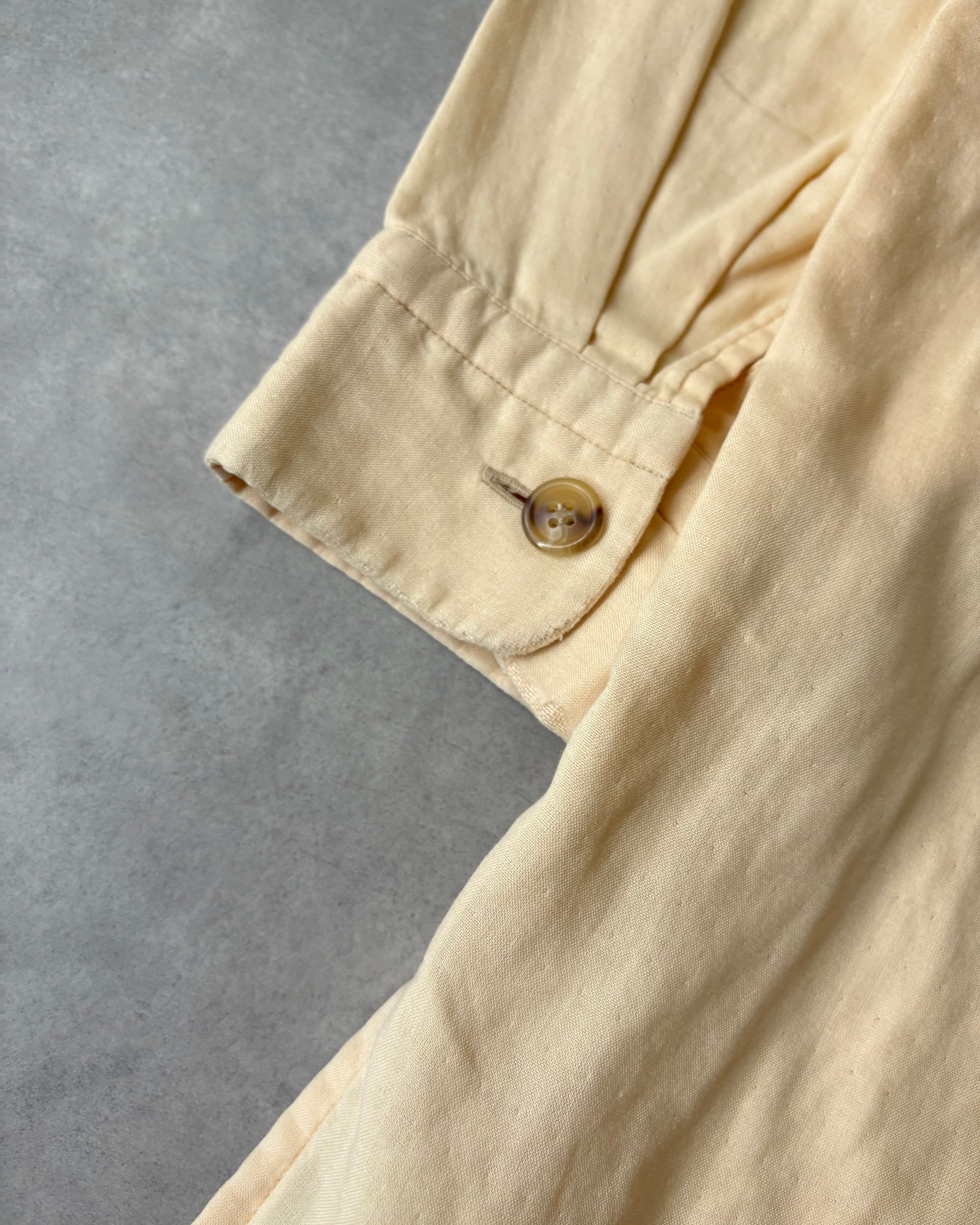 96SS ISSEY MIYAKE MEN No-Collar Cotton Gaze Shirt | VOLAR