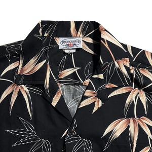 Made in USA black cotton hawaiian shirt