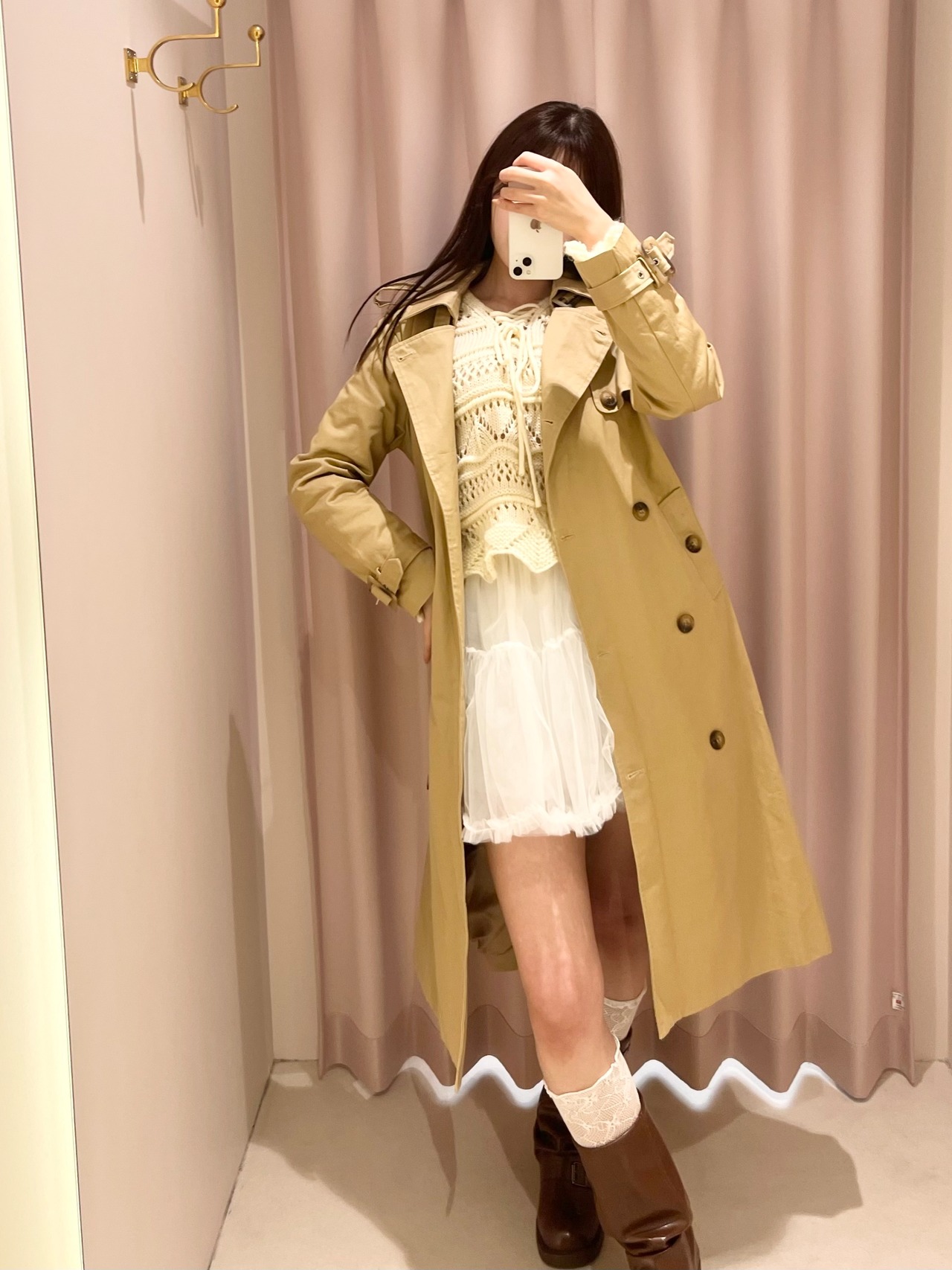 tulle volume skirt (white)
