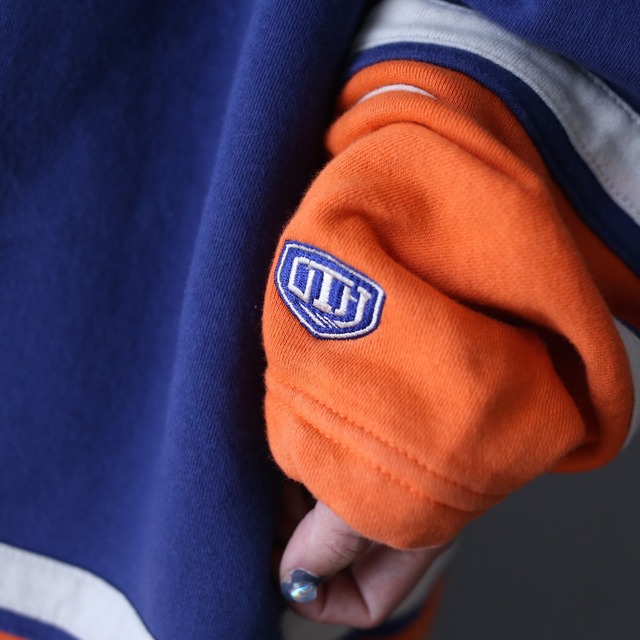 "NHL" Edmonton Oilers good coloring over silhouette lace-up parka