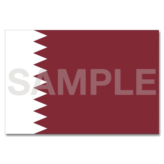 世界の国旗ポストカード ＜中東＞ カタール国 Flags of the world POST CARD ＜Mideast＞ State of Qatar